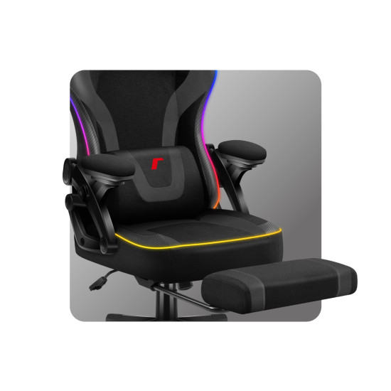 Huzaro Force 4.6 Schwarz Mesh RGB Smart Gaming Stuhl