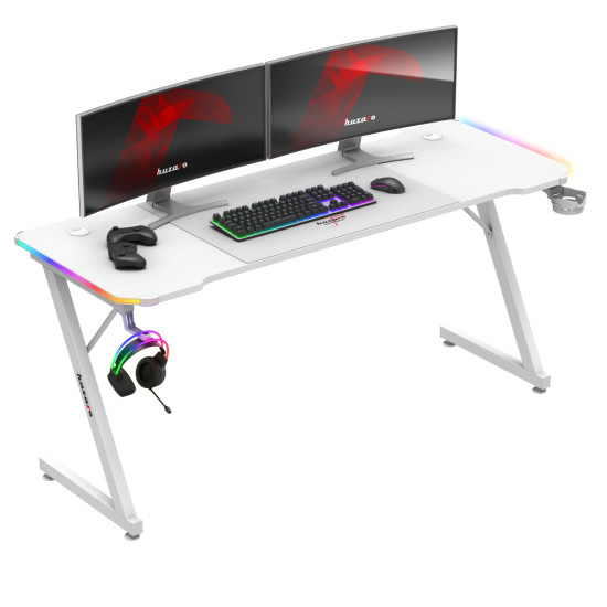 Huzaro Hero 4.8 RGB Gaming-Schreibtisch Weiß