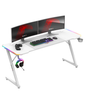 Huzaro Hero 4.8 RGB Gaming-Schreibtisch Weiß