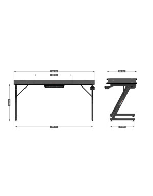 Huzaro Hero 4.8 Schwarzer Gaming-Schreibtisch