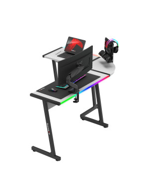 Hero 6.0 Eck-Gaming-Tisch Weiß RGB