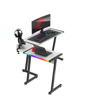 Hero 6.0 Eck-Gaming-Tisch Weiß RGB