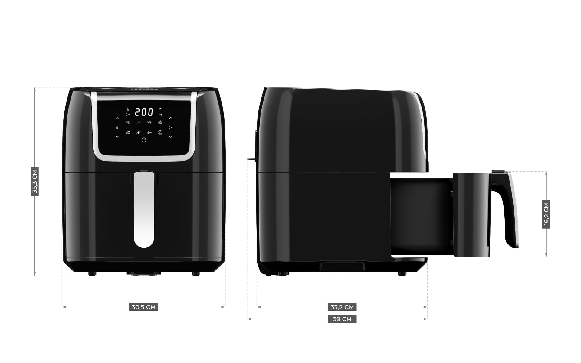 VERTENZ Taste 70 Heißluftfritteuse 