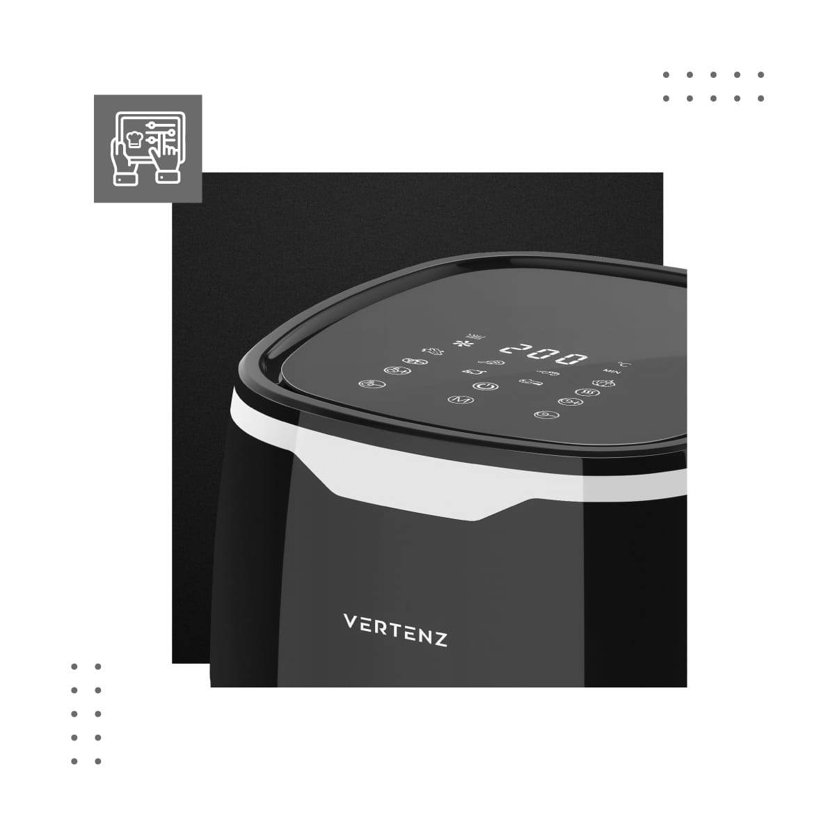 VERTENZ Taste 50 Heißluftfritteuse 