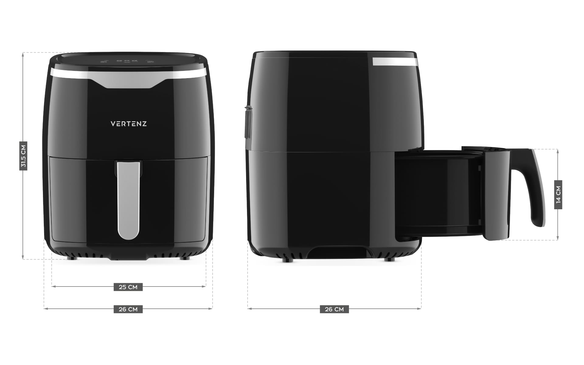 VERTENZ Taste 50 Heißluftfritteuse 