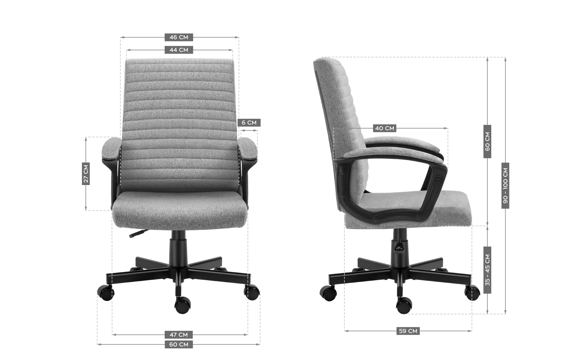 Mark Adler Boss 2.5 Grau Bürostuhl