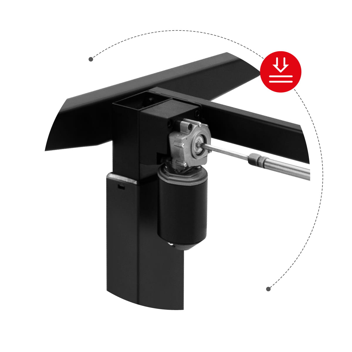 Huzaro Hero 8.0 Schwarzer elektrischer Schreibtisch