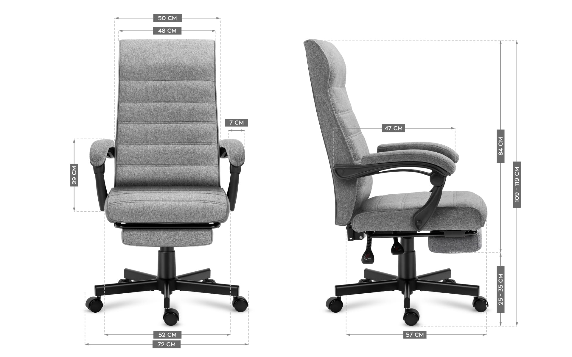 Mark Adler Boss 4.4 Bürostuhl Grau