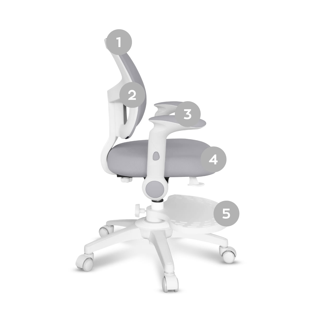 Mark Adler JUNIOR 5.0 Grauer Drehstuhl 