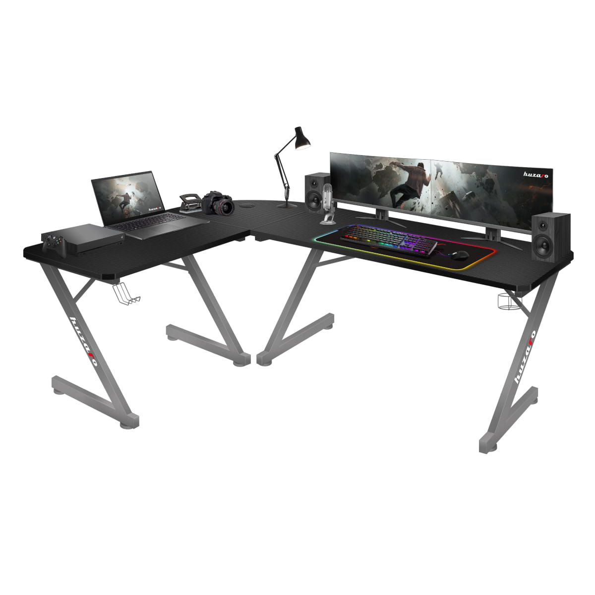 Huzaro Hero 7.0 Grau Gaming-Schreibtisch