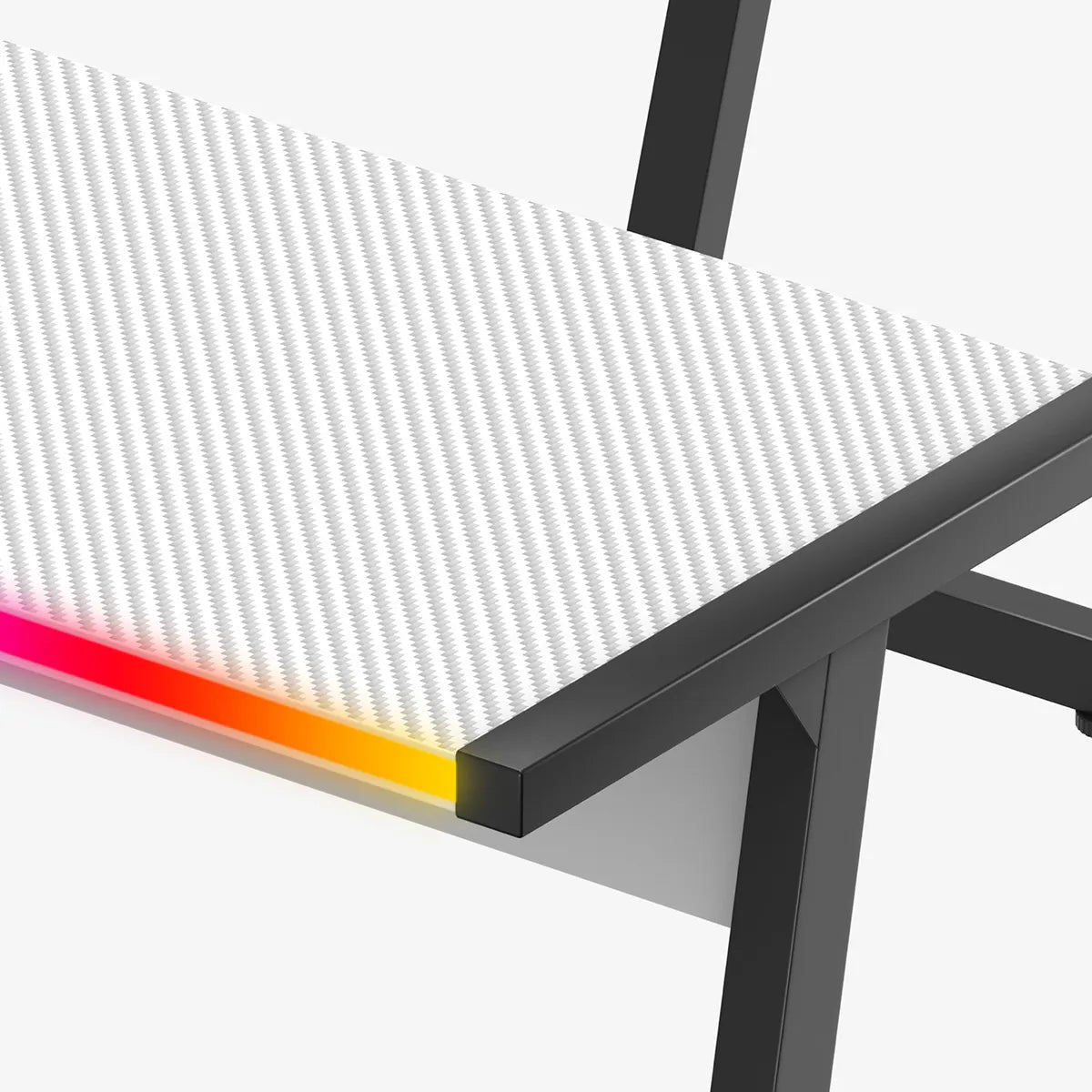 Hero 6.0 Eck-Gaming-Tisch Weiß RGB LED