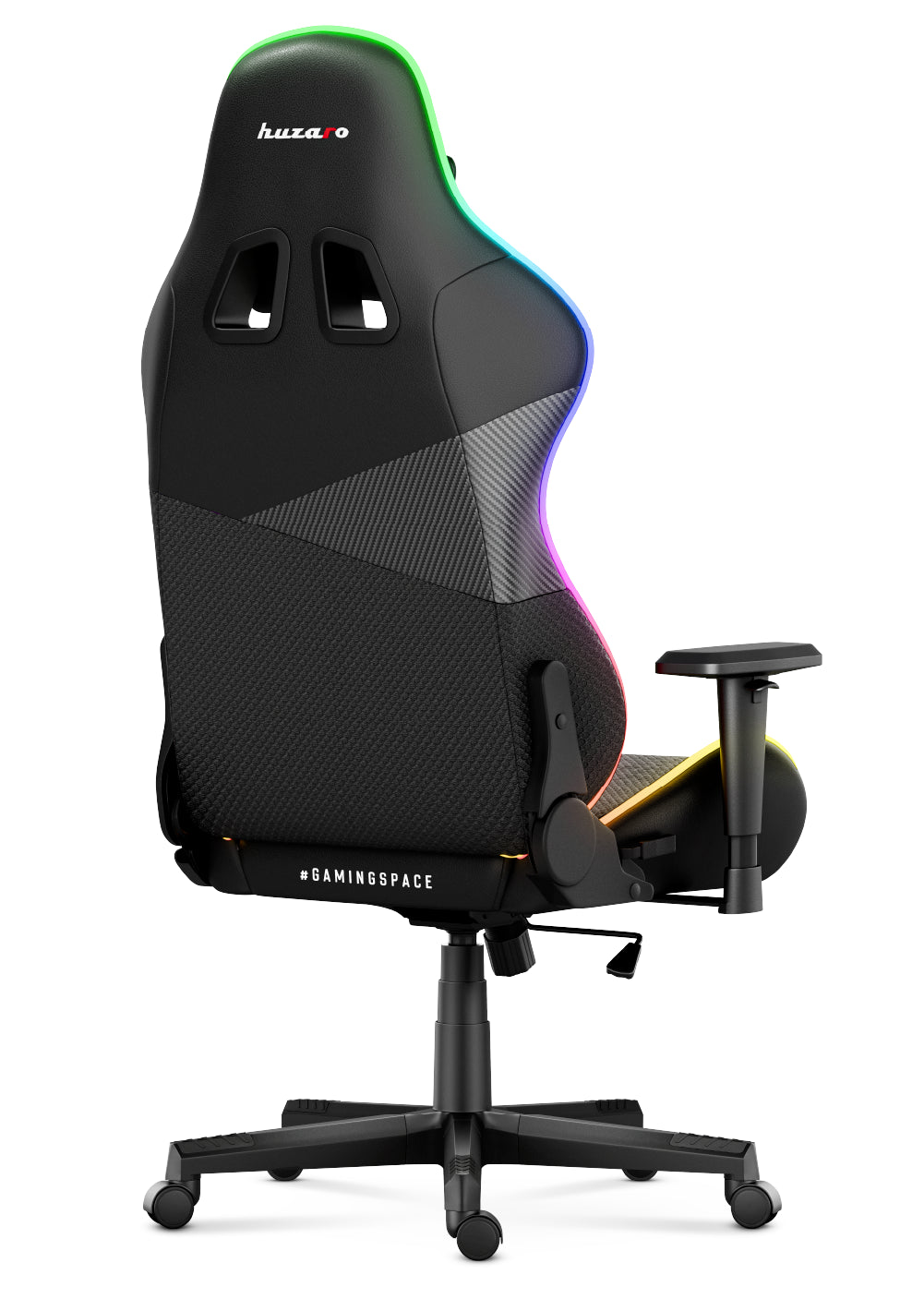 HUZARO FORCE 6.2 Schwarz RGB LED Gaming-Stuhl