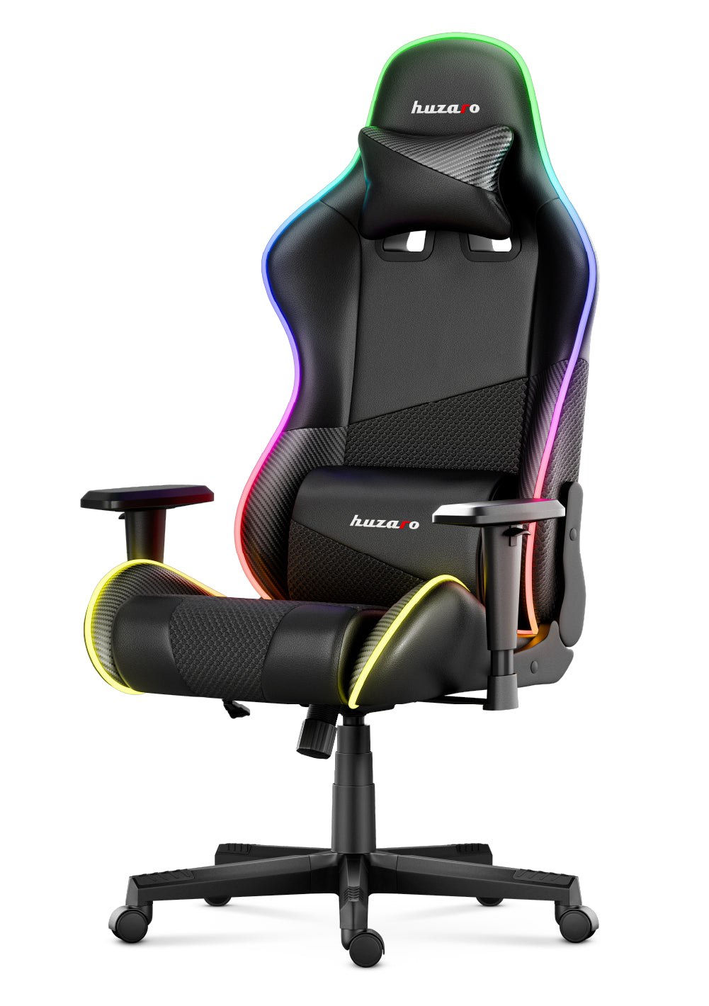 HUZARO FORCE 6.2 Schwarz RGB LED Gaming-Stuhl