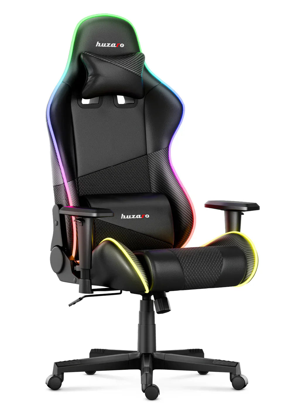 HUZARO FORCE 6.2 Schwarz RGB LED Gaming-Stuhl