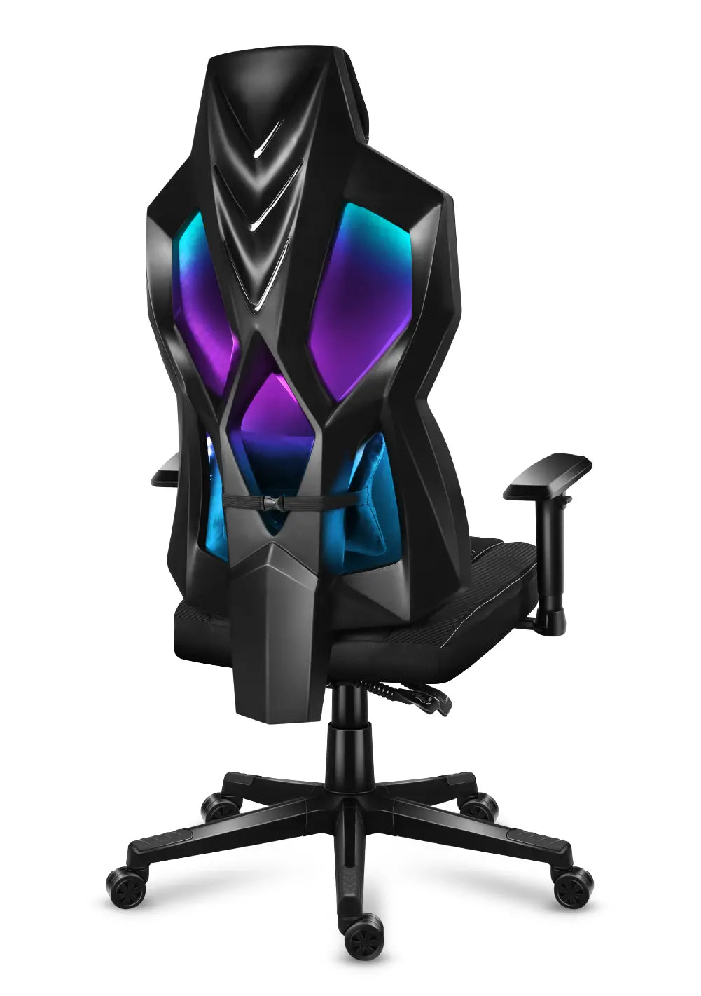 HUZARO Combat 6.2 Schwarzer RGB LED Gaming-Stuhl