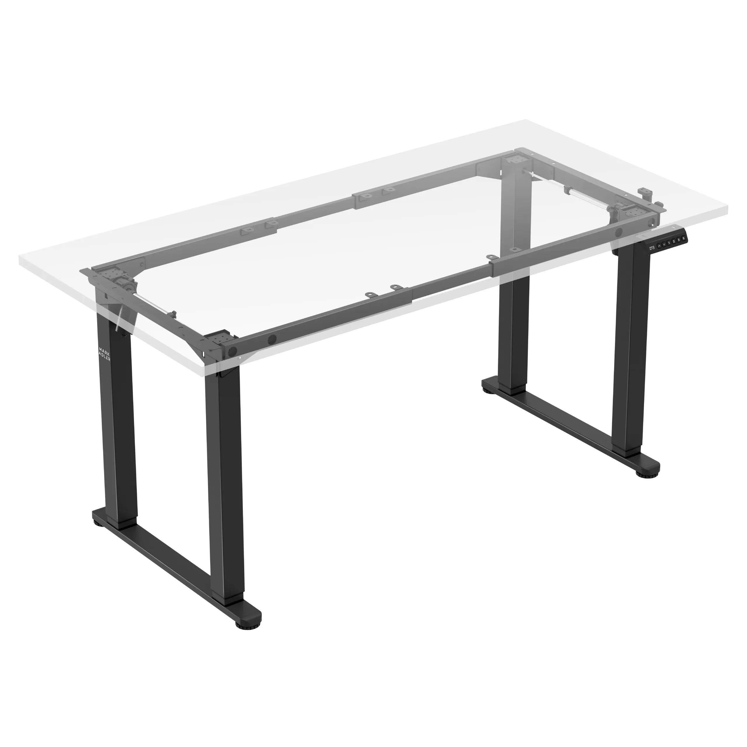 Mark Adler Xeno 5.0 Schwarzer elektrischer Schreibtischrahmen mit zwei Motoren 