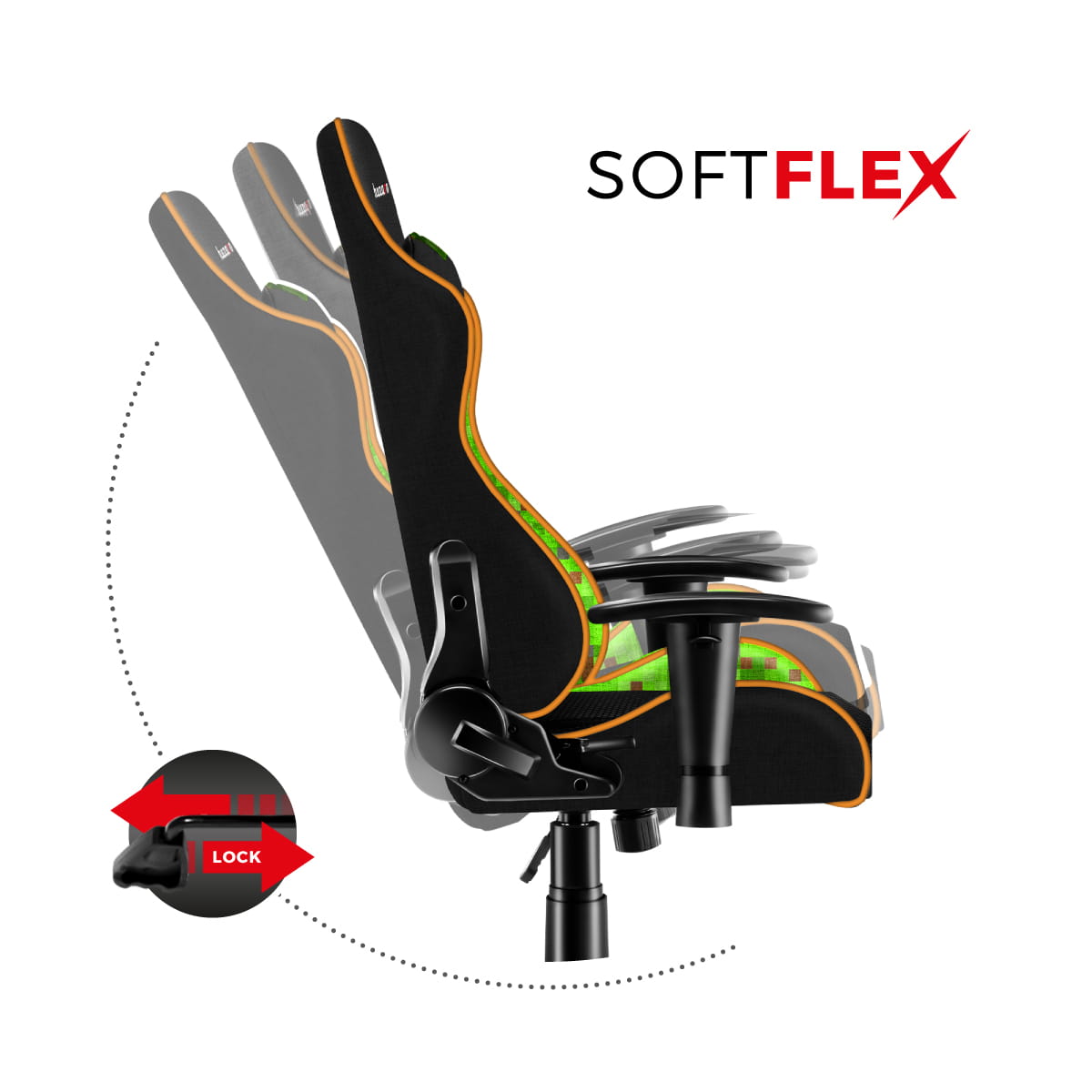 HUZARO RANGER 6.0 Pixel Mesh Gaming-Stuhl für Kinder