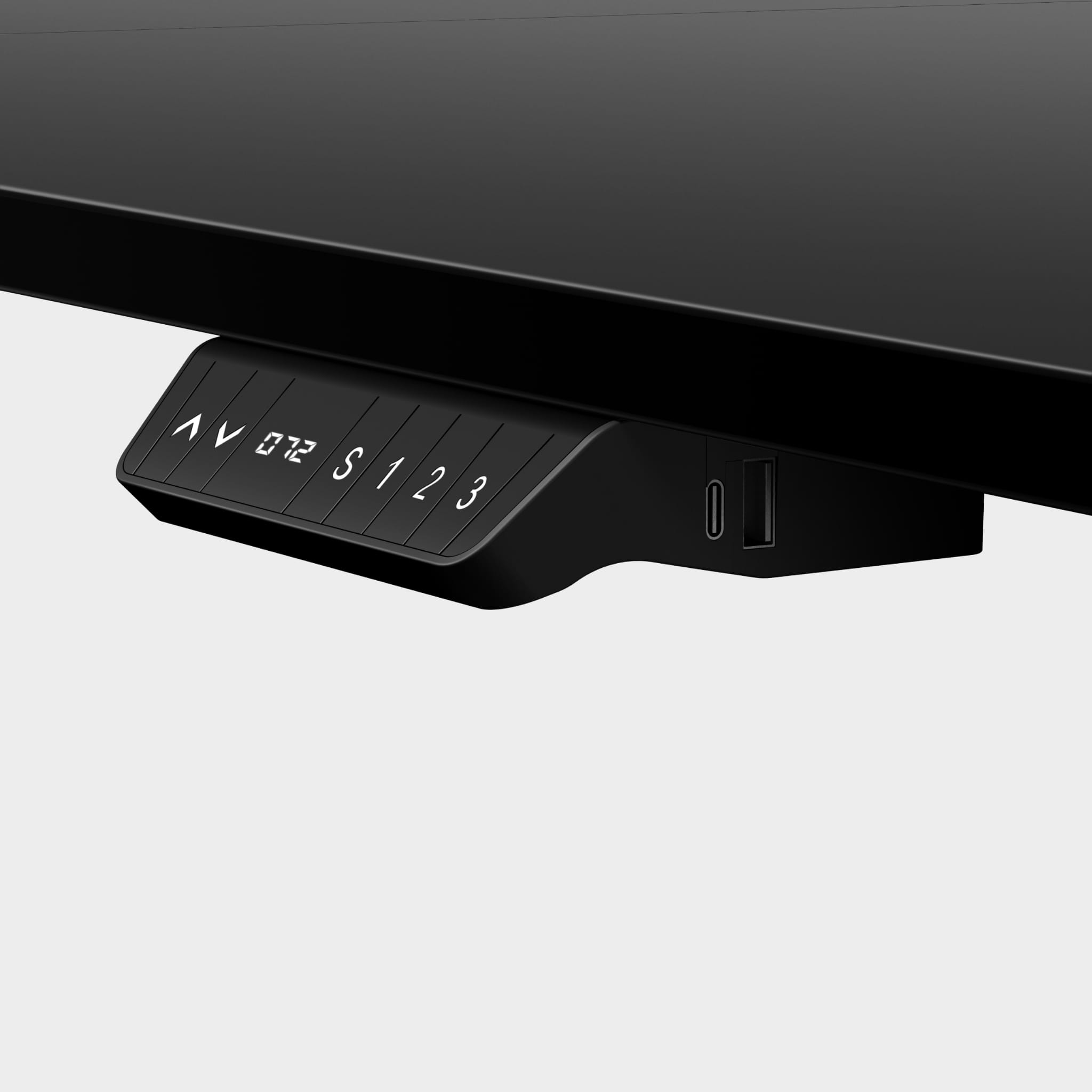 Huzaro Hero 9.1 elektrischer Eckschreibtisch schwarz