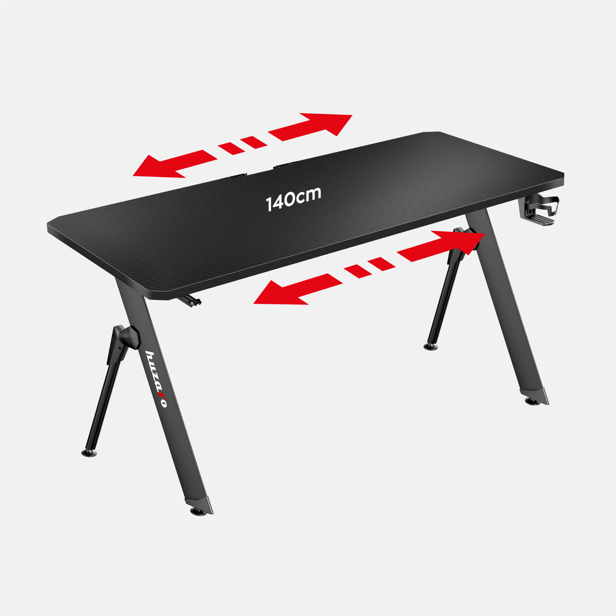 Huzaro Hero 2.8 Gaming-Schreibtisch Schwarz