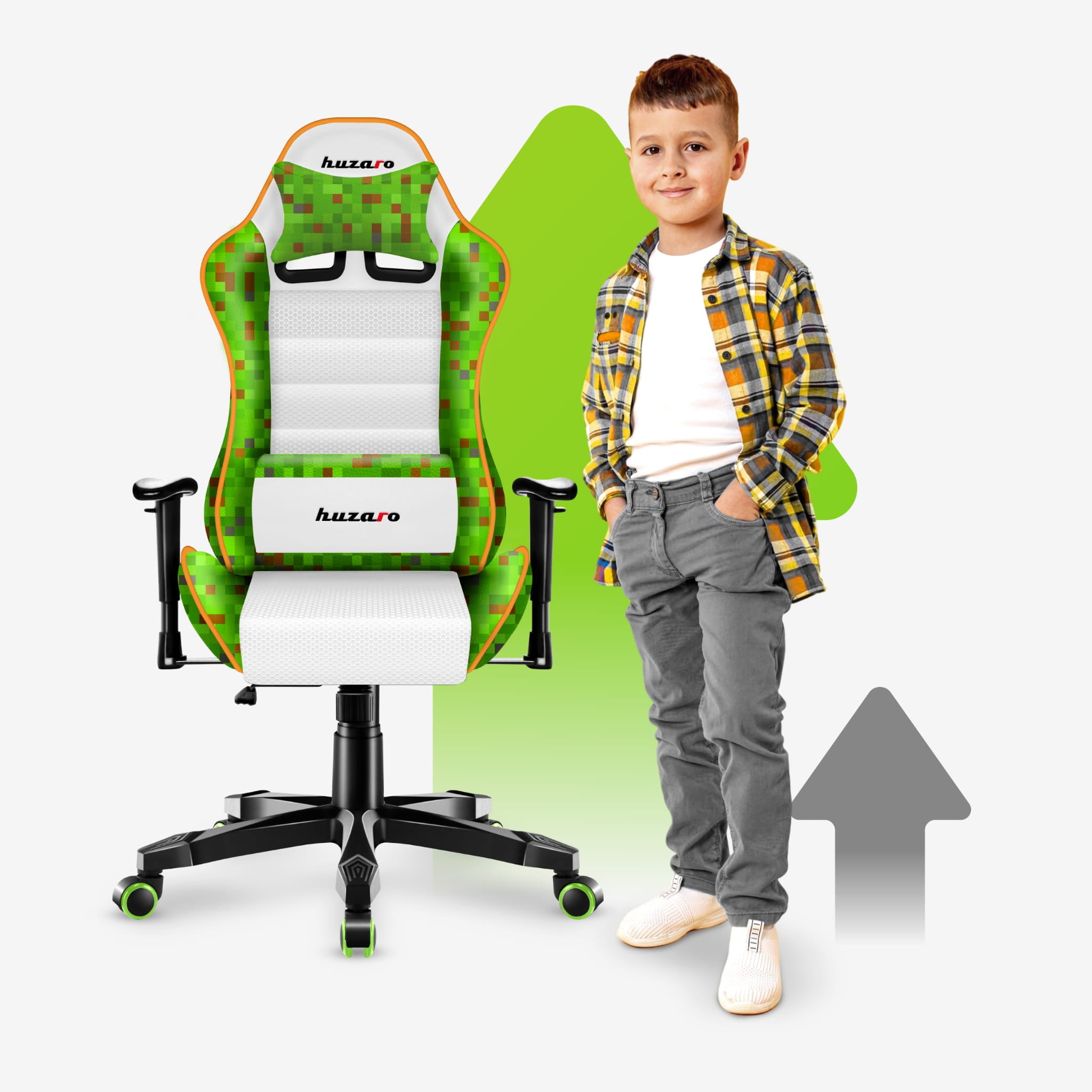 Huzaro Ranger 6.0 Pixel White Gaming-Stuhl für Kinder
