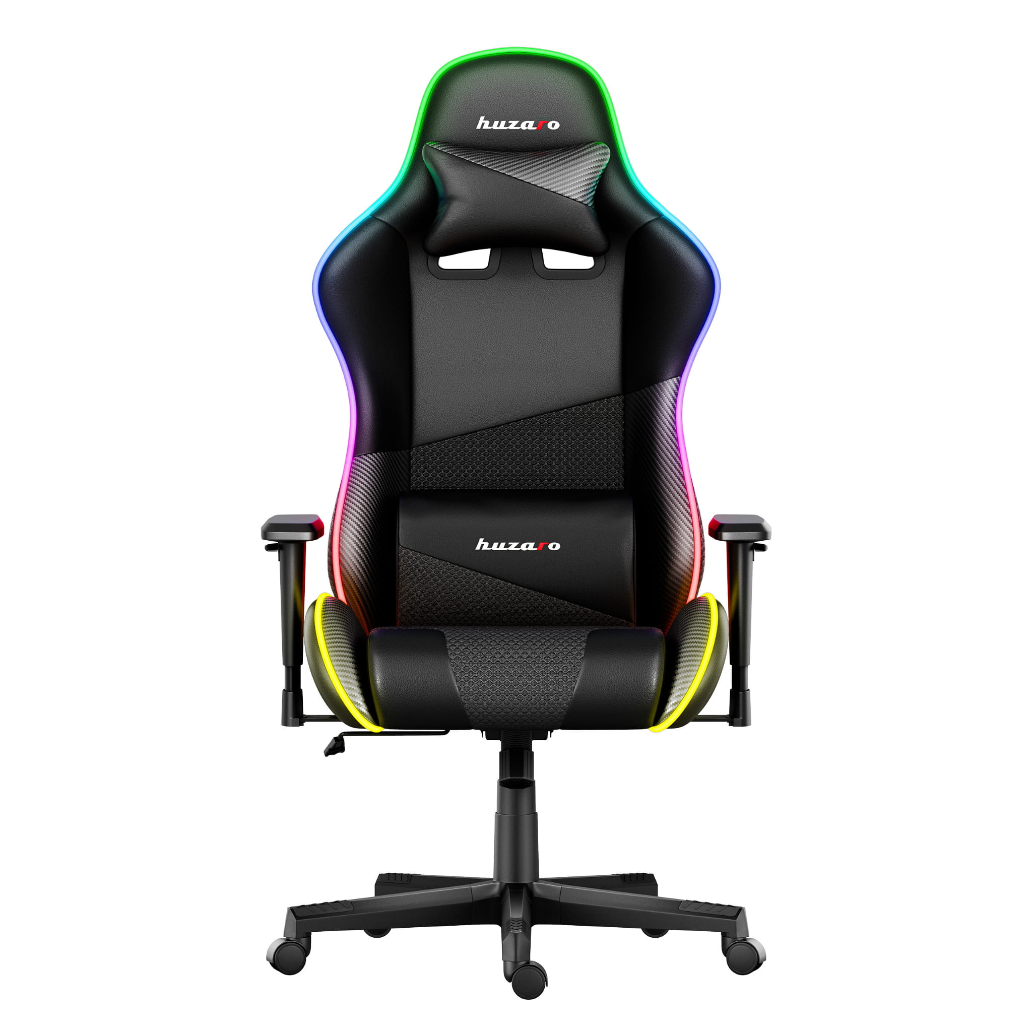 HUZARO FORCE 6.2 Schwarz RGB LED Gaming-Stuhl