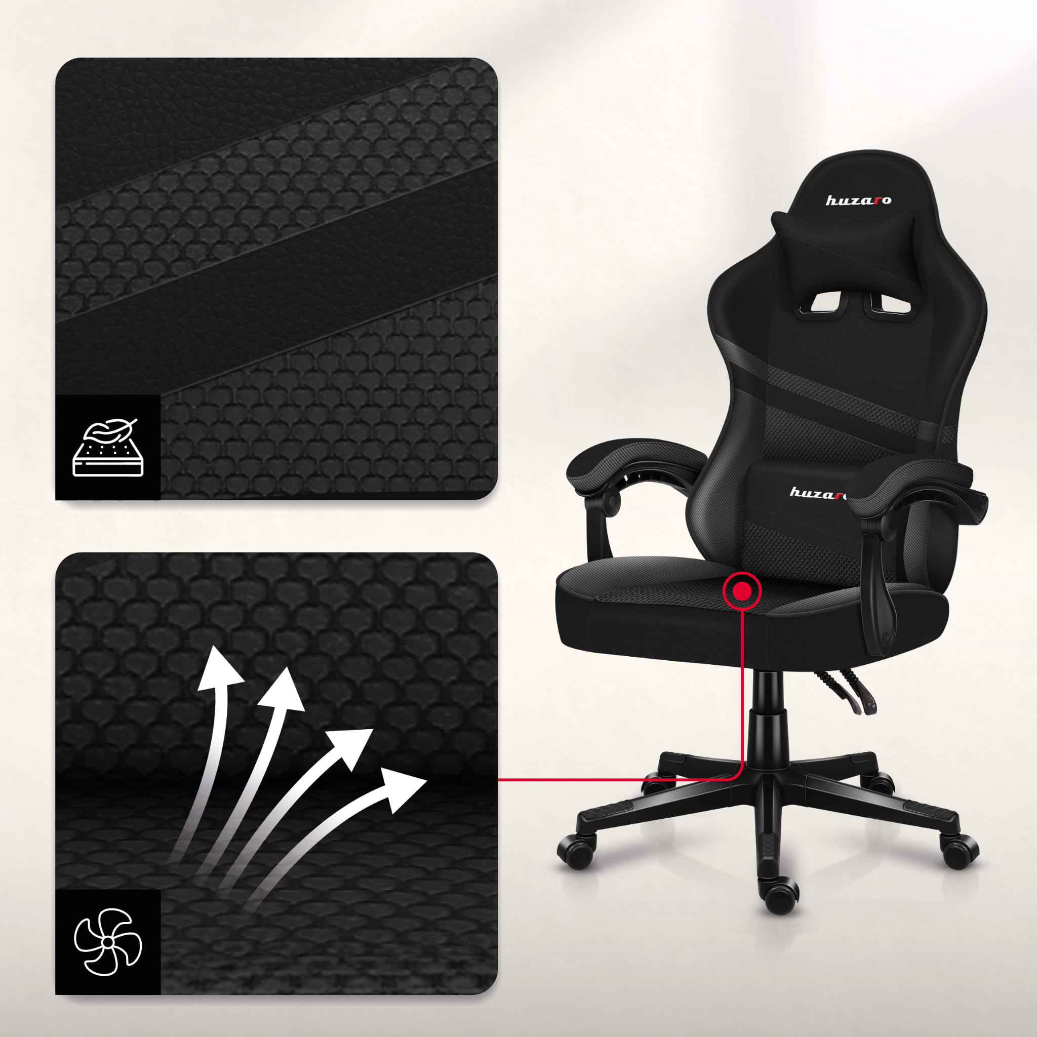 HUZARO FORCE 4.4 Carbon Gaming-Stuhl