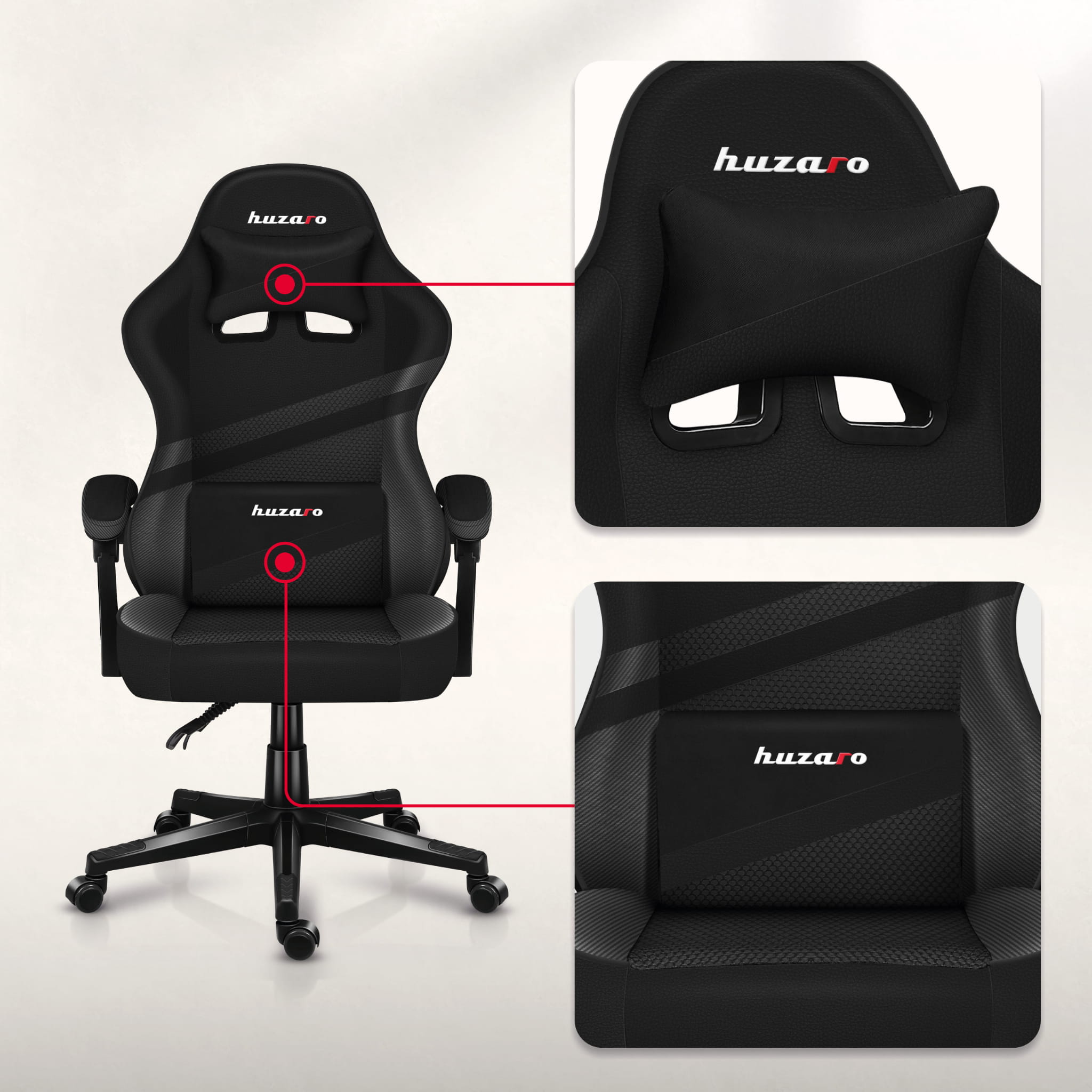 HUZARO FORCE 4.4 Carbon Gaming-Stuhl