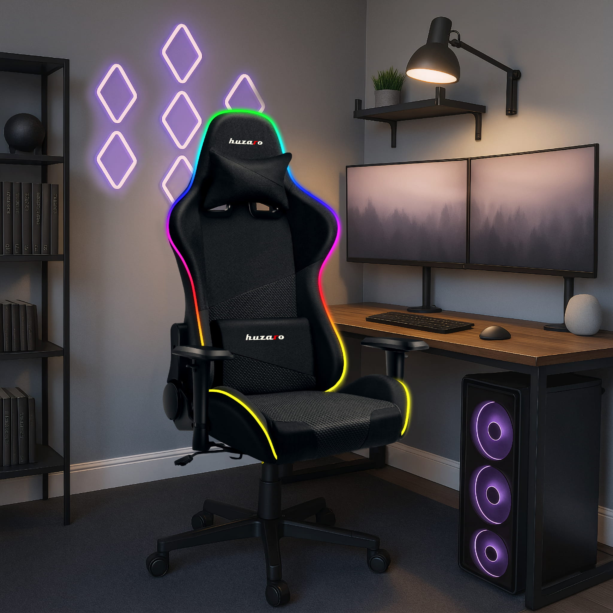 HUZARO Force 6.3 RGB LED Mesh Gaming-Stuhl