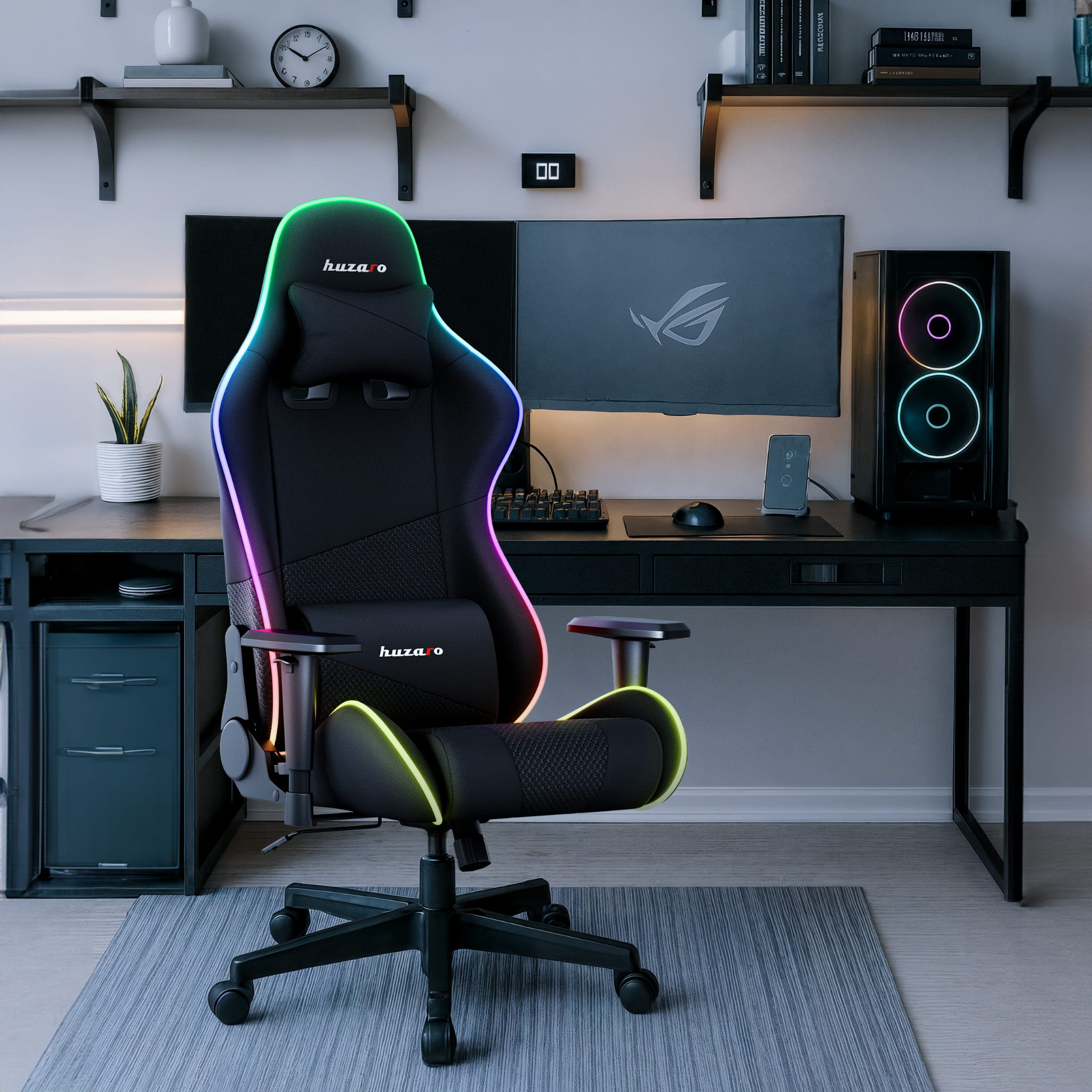 HUZARO FORCE 6.2 Mesh RGB LED Gaming-Stuhl