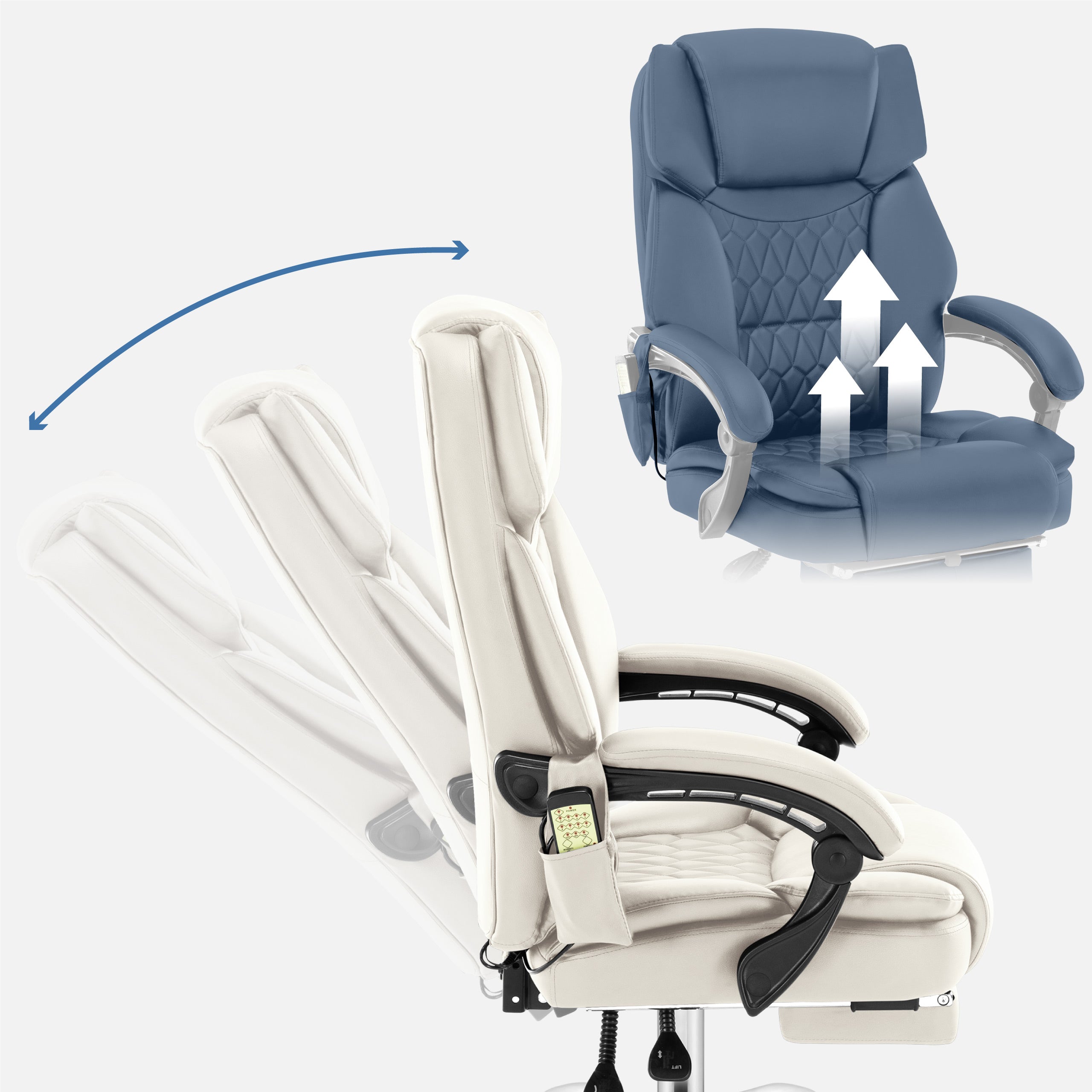 Mark Adler Boss 6.0 Beige Massage-Bürostuhl