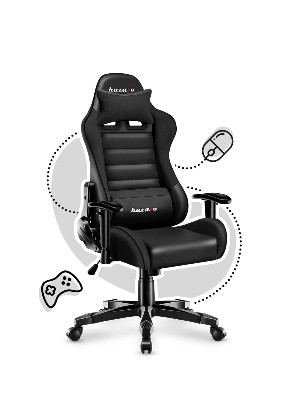 HUZARO RANGER 6.0 Schwarz Gaming-Stuhl für Kinder