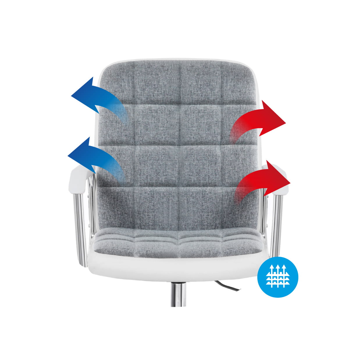 MARK ADLER FUTURE 4.0 Bürostuhl aus grauem Netzgewebe 