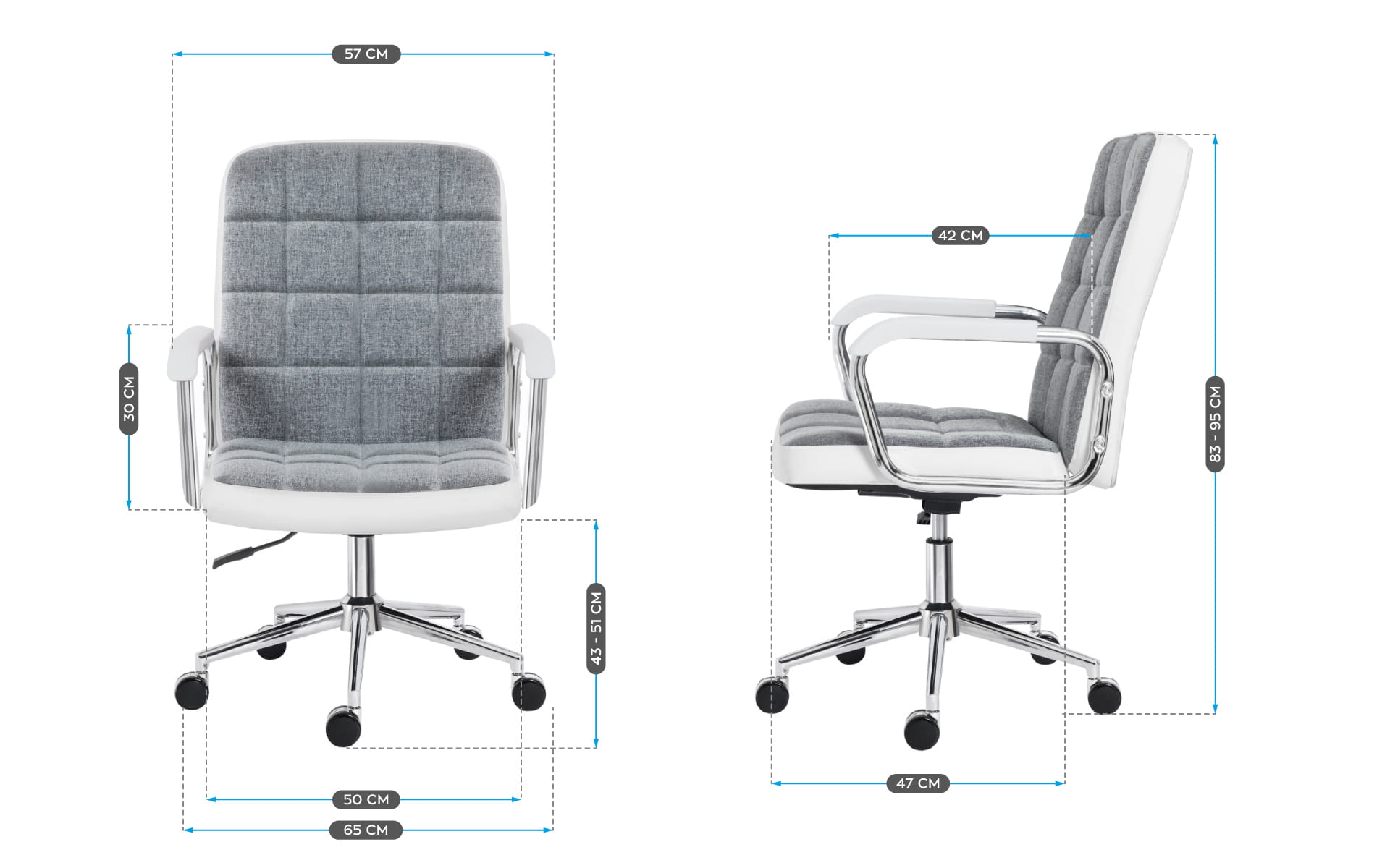 MARK ADLER FUTURE 4.0 Bürostuhl aus grauem Netzgewebe 