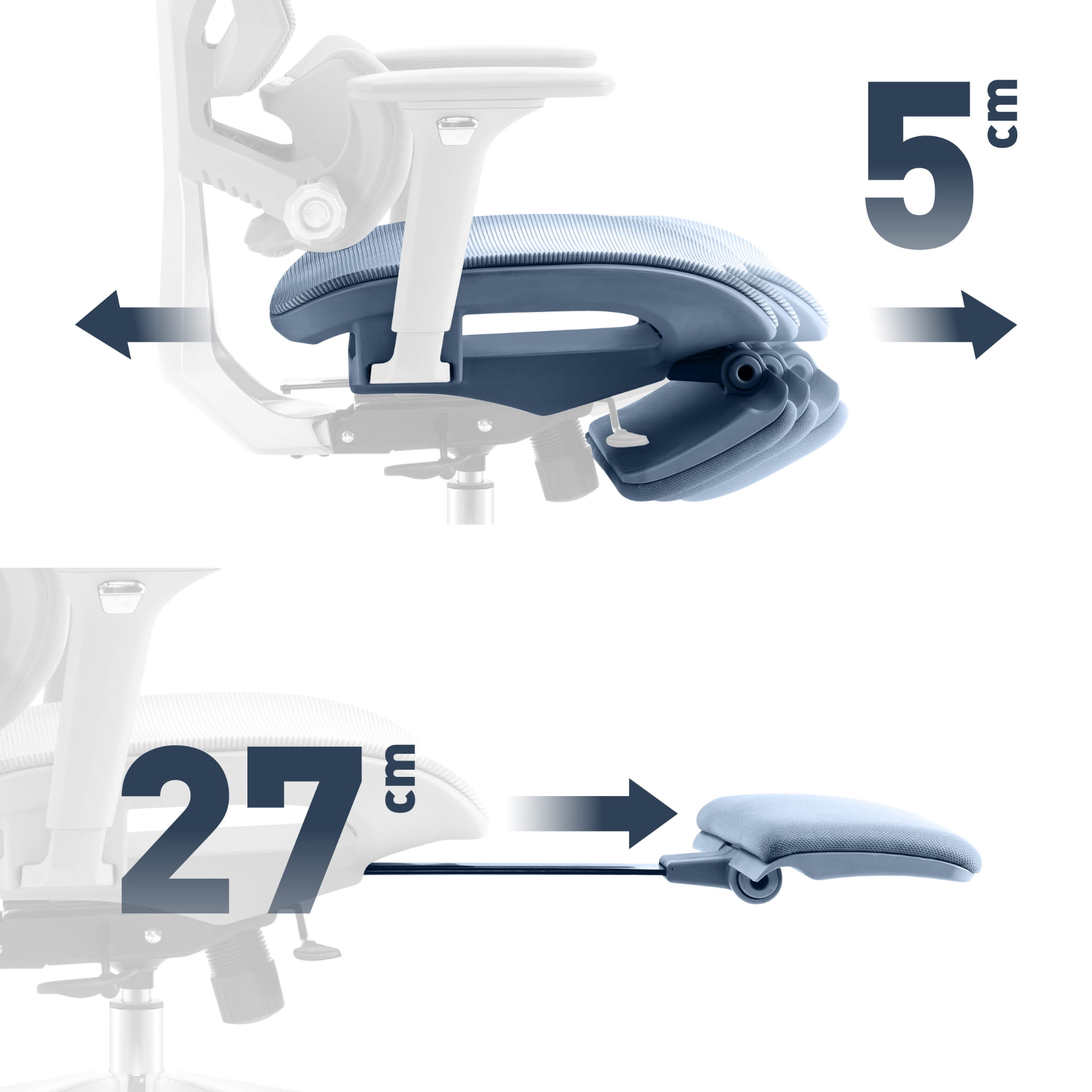 Ergonomischer Stuhl Mark Adler Expert 8.7 Grau Mesh