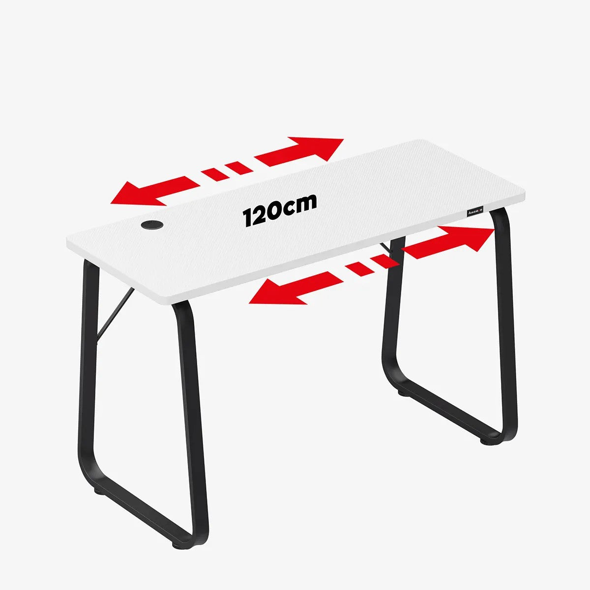 Huzaro Hero 1.5 Weißer Gaming-Schreibtisch 120 cm 