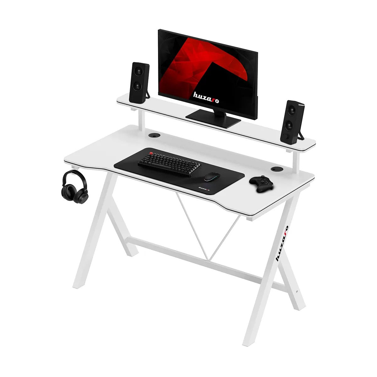 Gaming-Schreibtisch 120 cm Huzaro Hero 1.9 Weiß