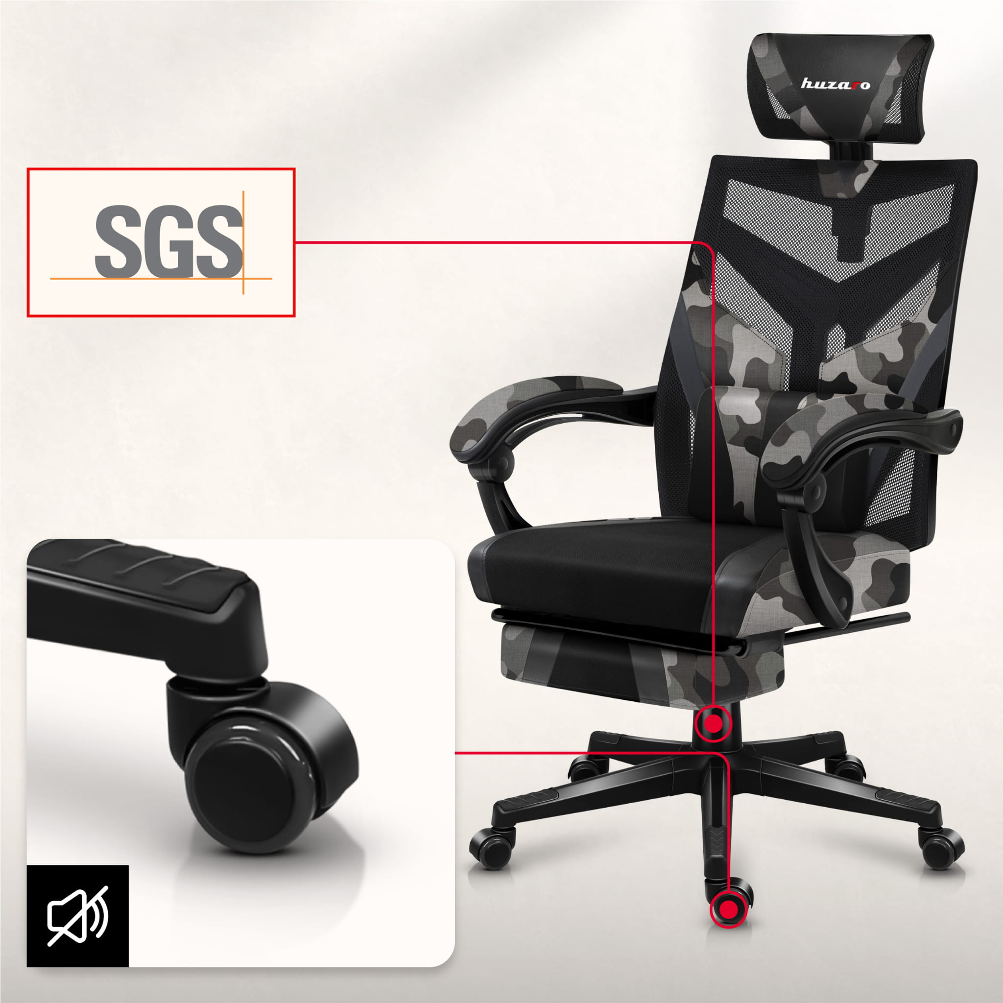 Huzaro Combat 5.0 Camo Gaming-Stuhl