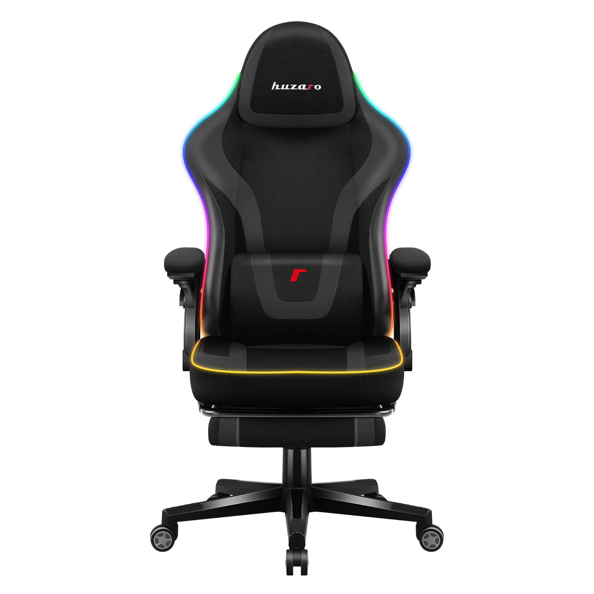 Huzaro Force 4.6 Schwarz Mesh RGB LED Smart Gaming-Stuhl