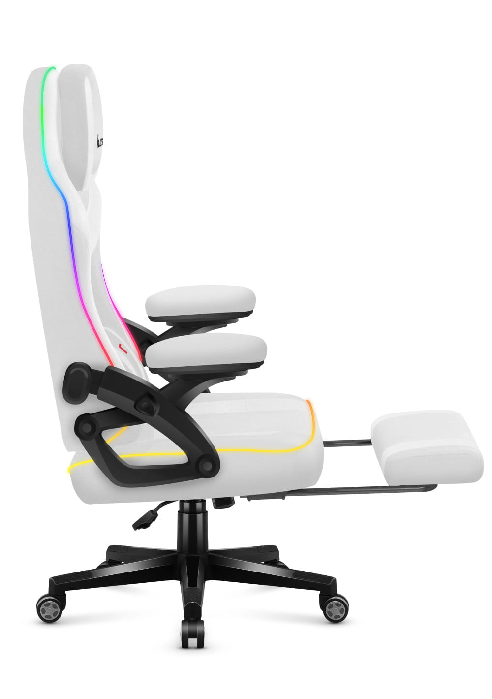 Huzaro Force 4.6 Weiß Mesh RGB LED Smart Gaming-Stuhl