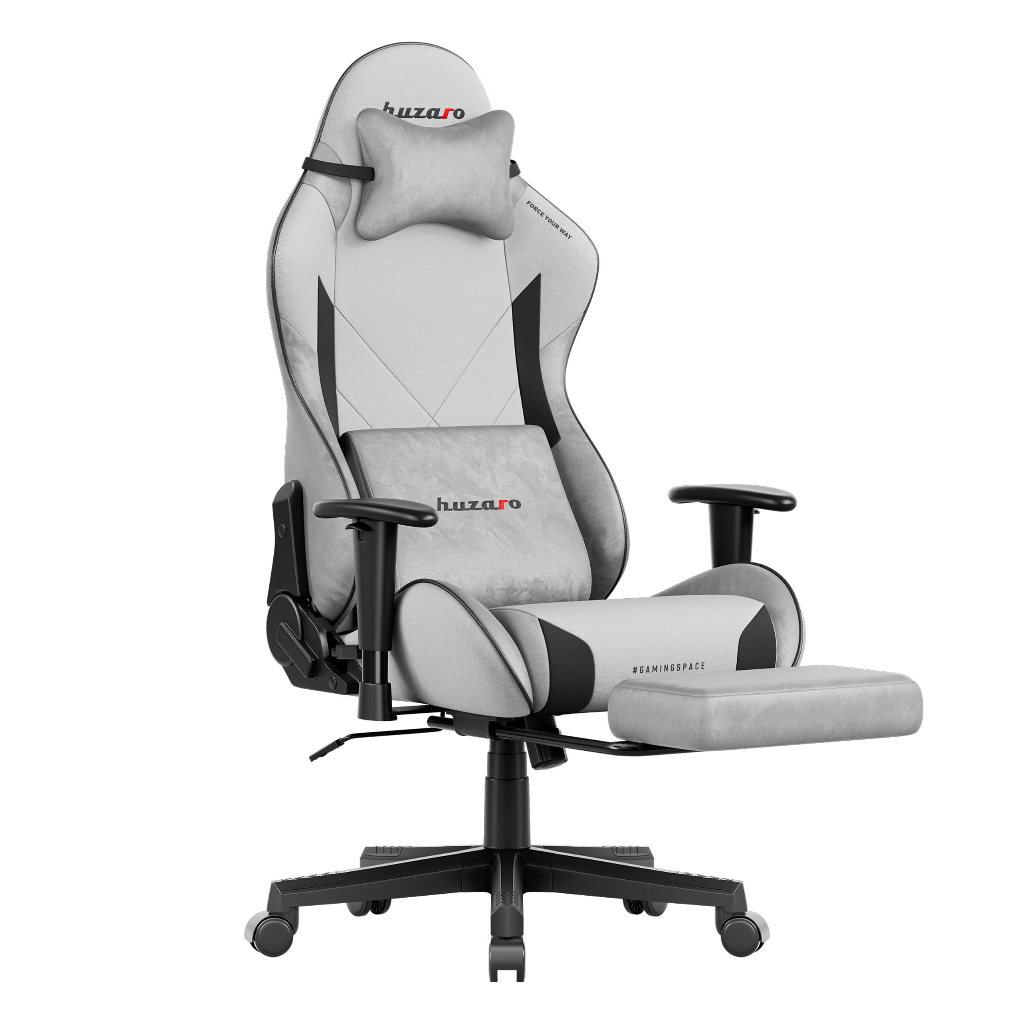 HUZARO FORCE 7.6 Grau Gaming-Stuhl