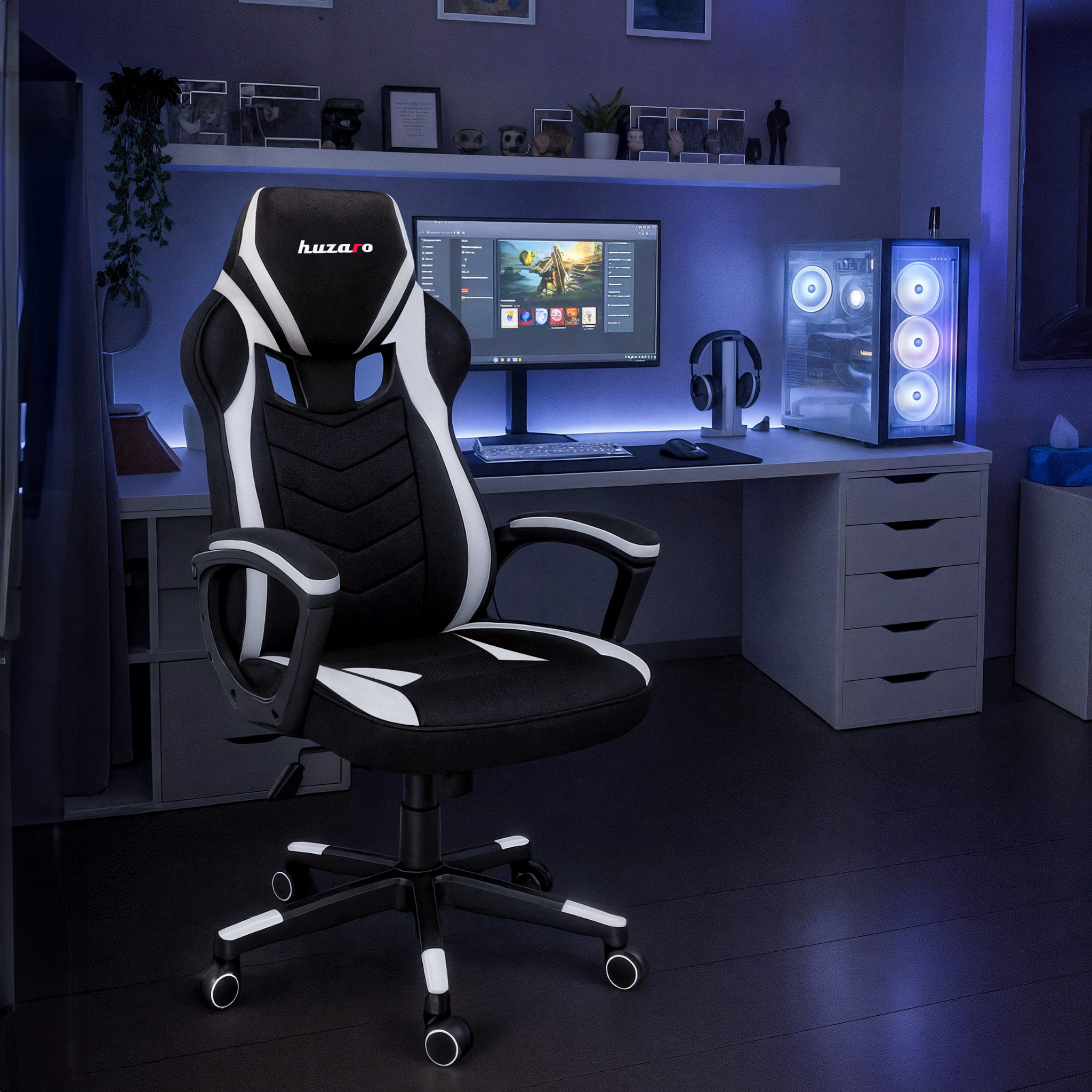 Huzaro Force 2.5 Weiß Mesh Gaming-Stuhl