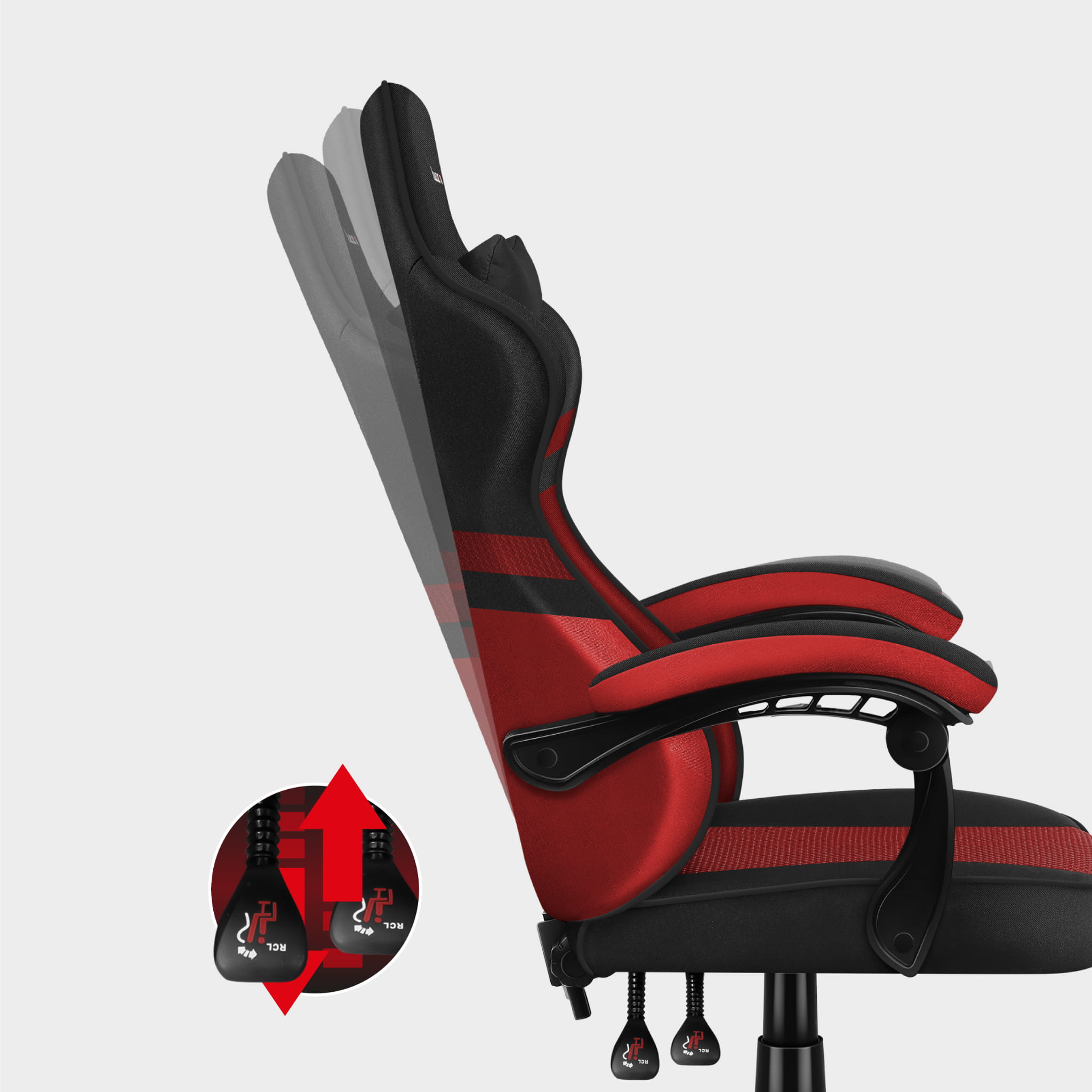 HUZARO FORCE 4.4 Rot Mesh Gaming-Stuhl