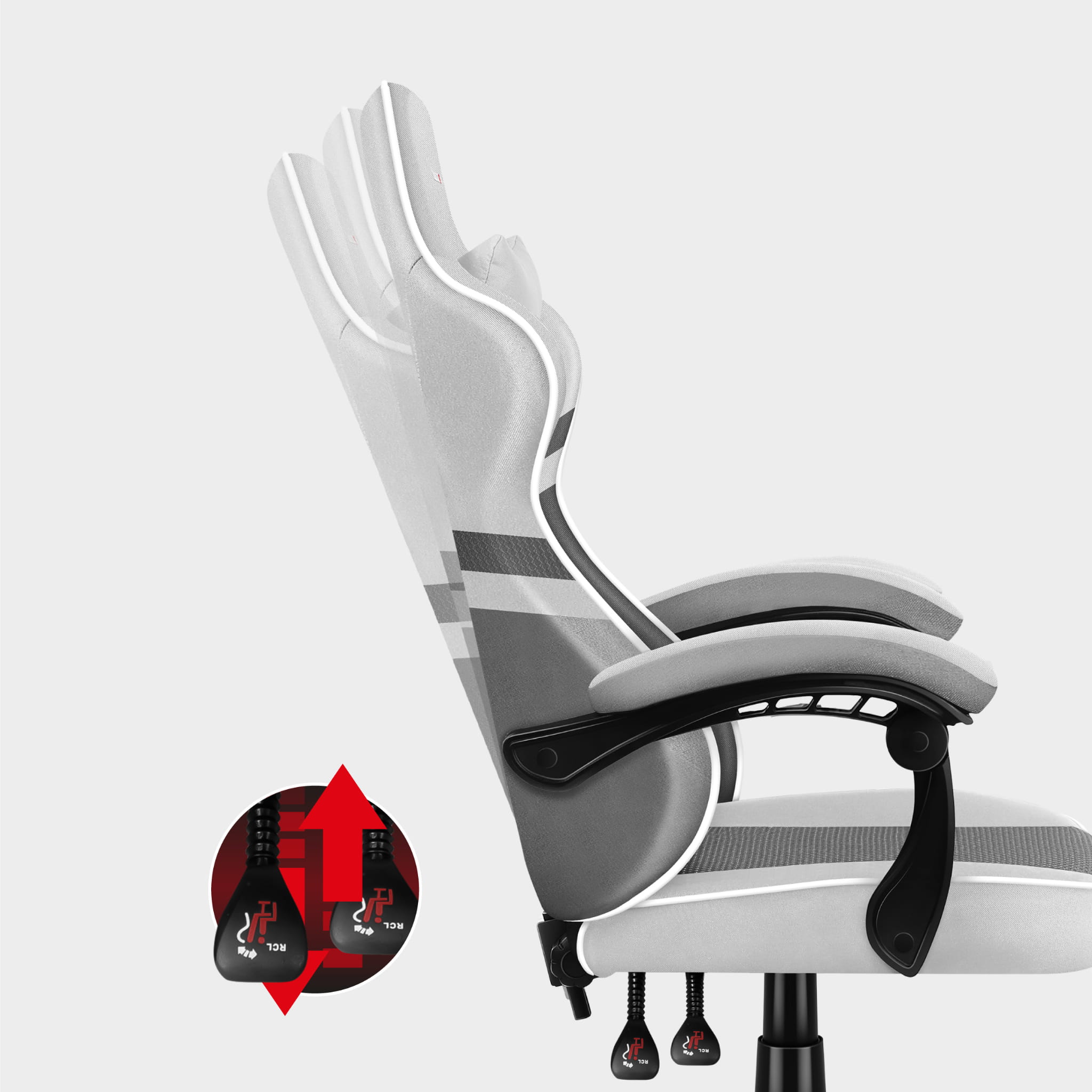 HUZARO FORCE 4.4 Weiß Mesh Gaming-Stuhl