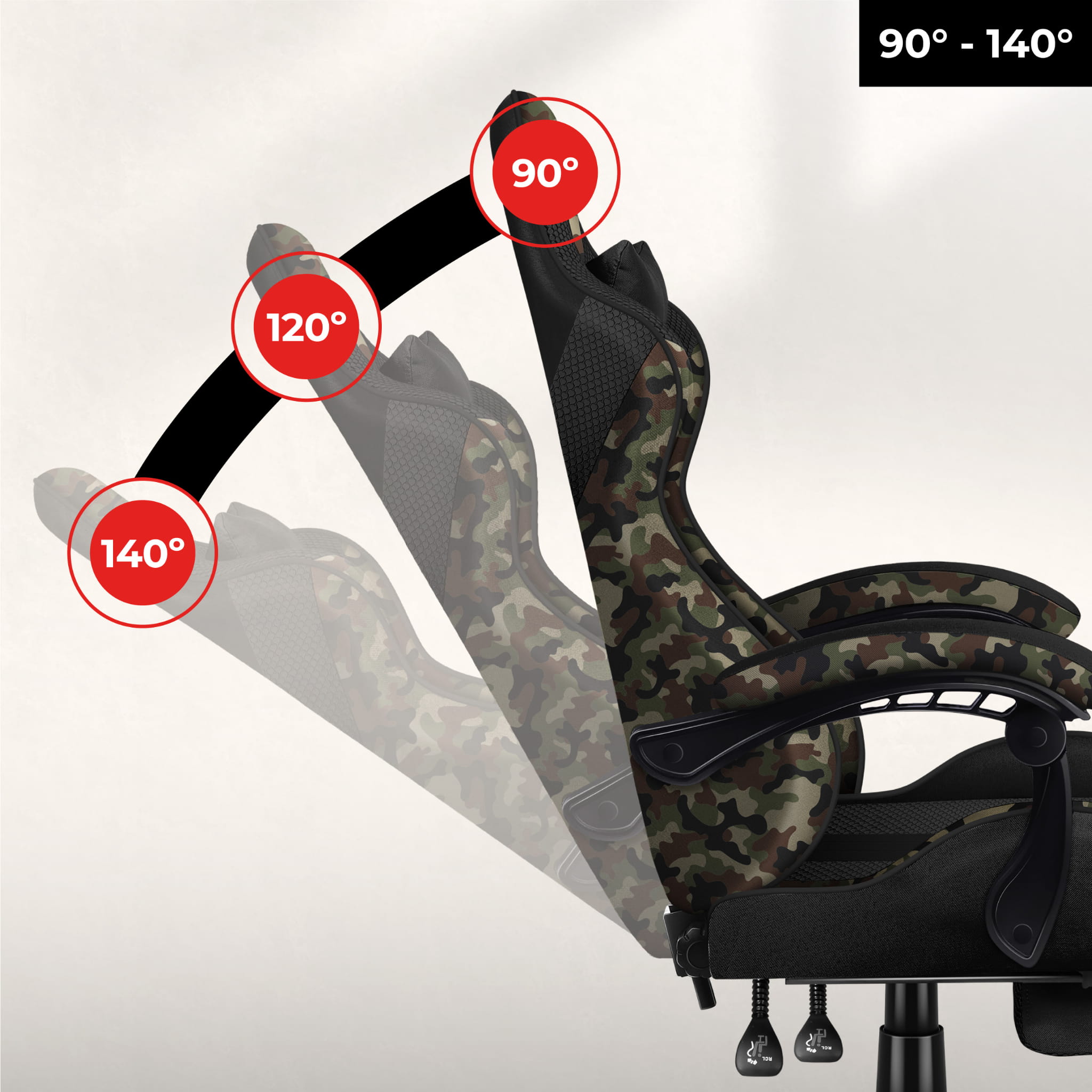 Huzaro Force 4.7 Camo Mesh Gaming-Stuhl