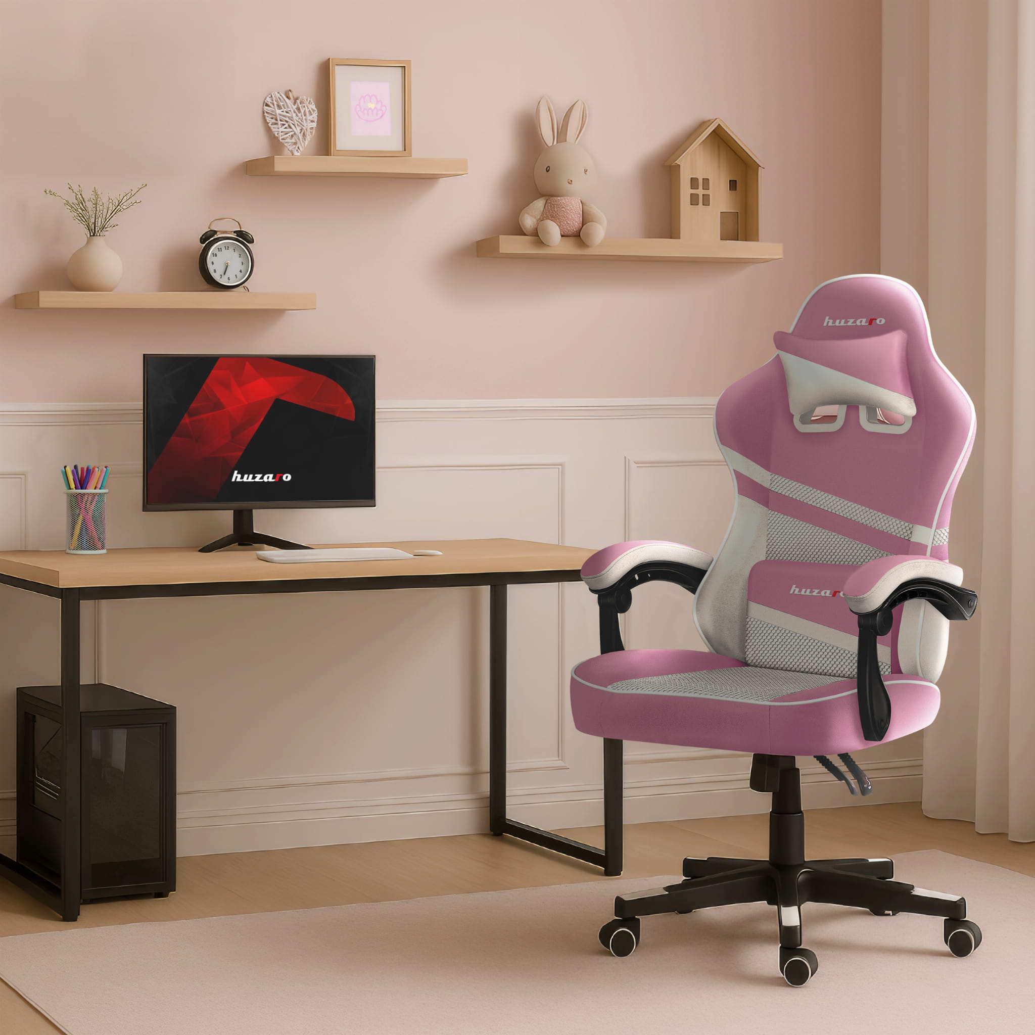 HUZARO FORCE 4.4 Rosa Mesh Gaming-Stuhl