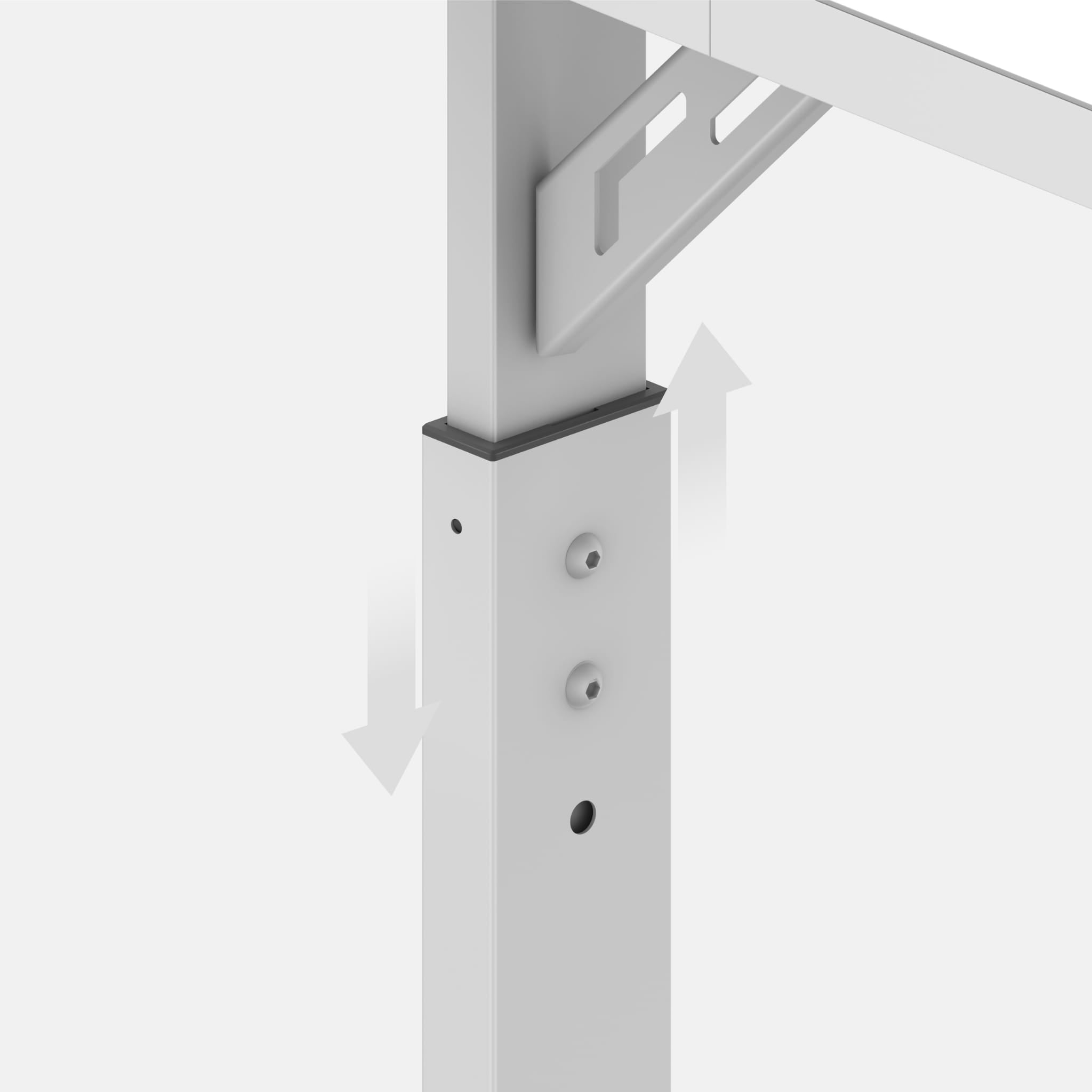 HUZARO Hero 2.6 Weiß Gaming-Schreibtisch Höhenverstellung