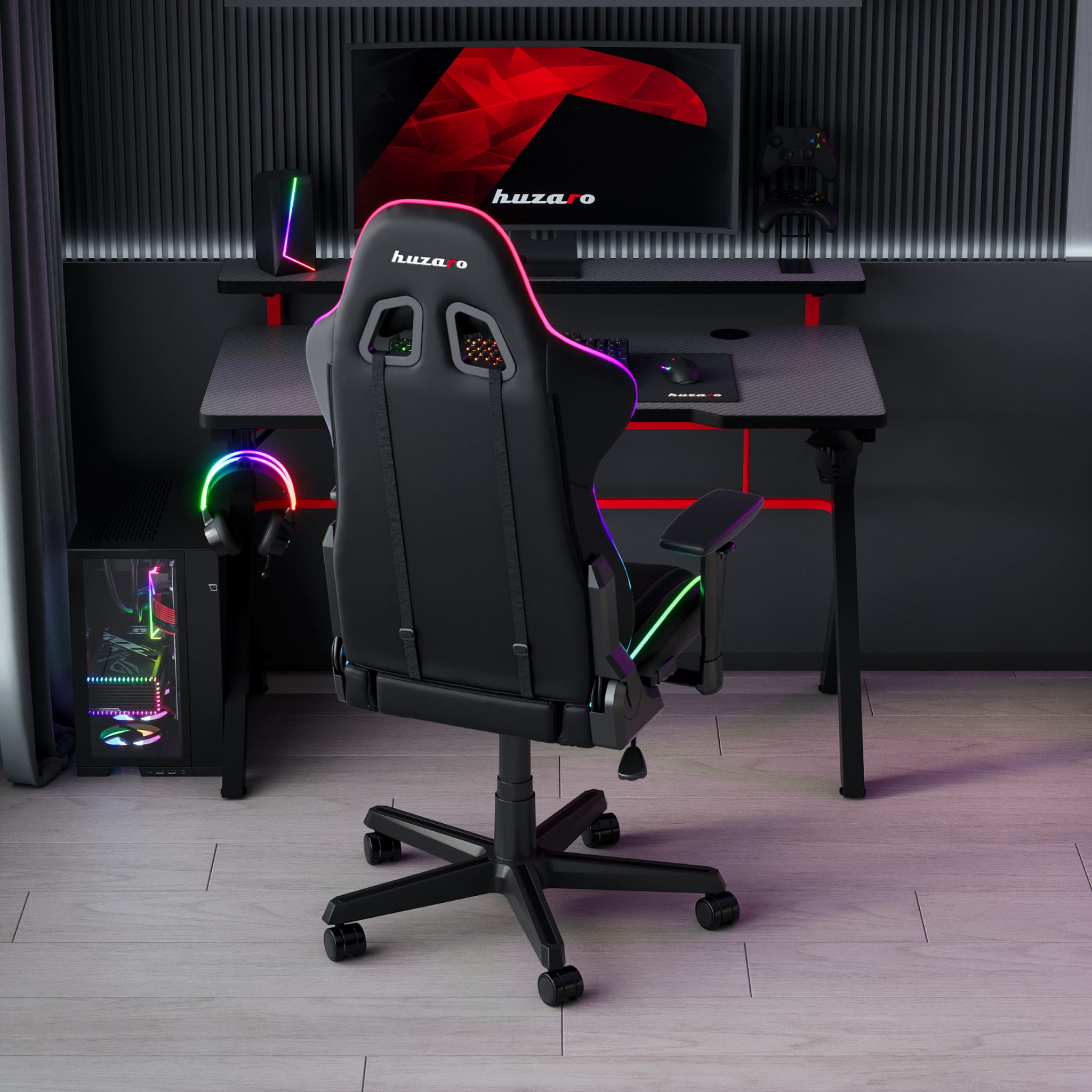 Huzaro Hero 5.0 Rot Gaming-Schreibtisch