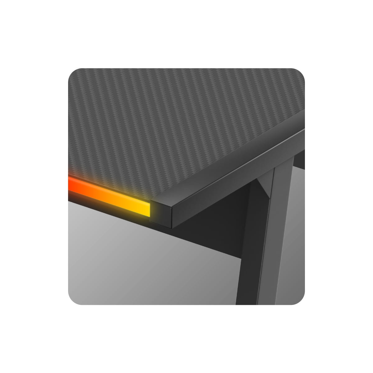 Huzaro Hero 6.0 RGB schwarz Eck-Gaming-Tisch