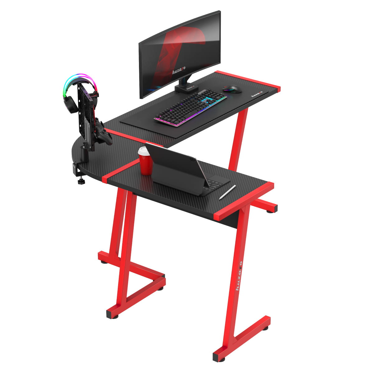 Huzaro Hero 6.0 Roter Gaming-Schreibtisch
