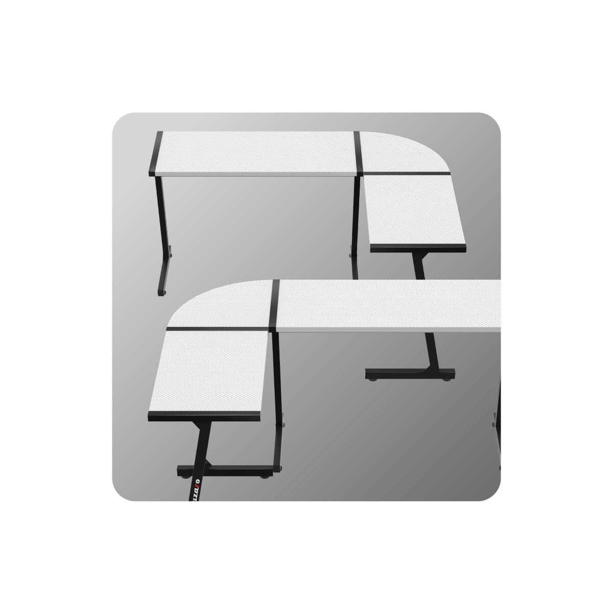 Huzaro Hero 6.0 Eck-Gaming-Schreibtisch weiß